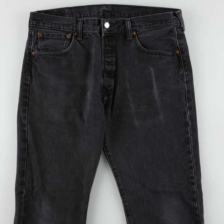 Levi's 501 Black Denim Straight Denim Pants for Men, W35 cotton black type Vintage Second Hand