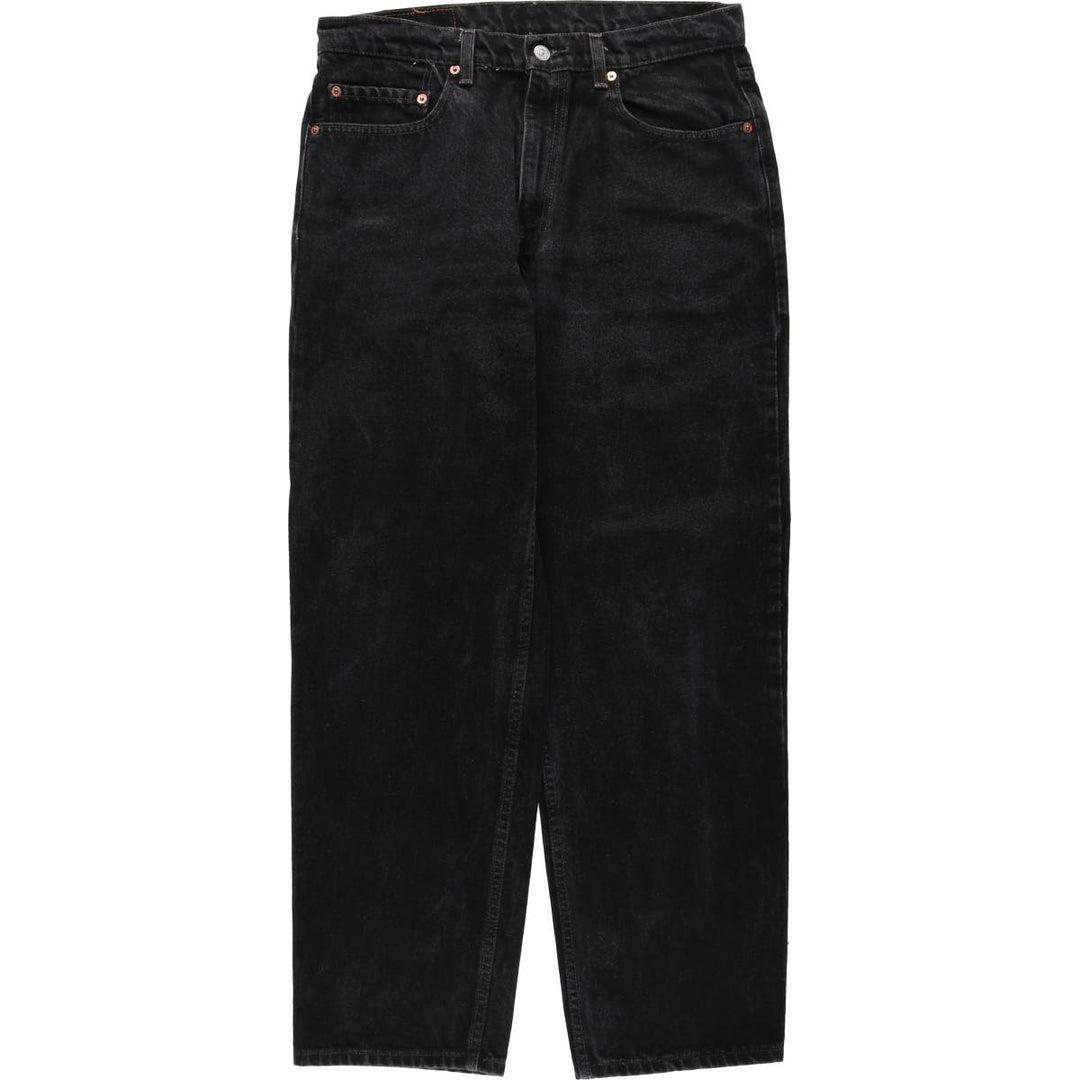 1990'S Levi's 550-0260 Relaxed Fit Black Denim Tapered Jeans, Men's Size W33 (approx.), Vintage cotton black type Vintage Second Hand