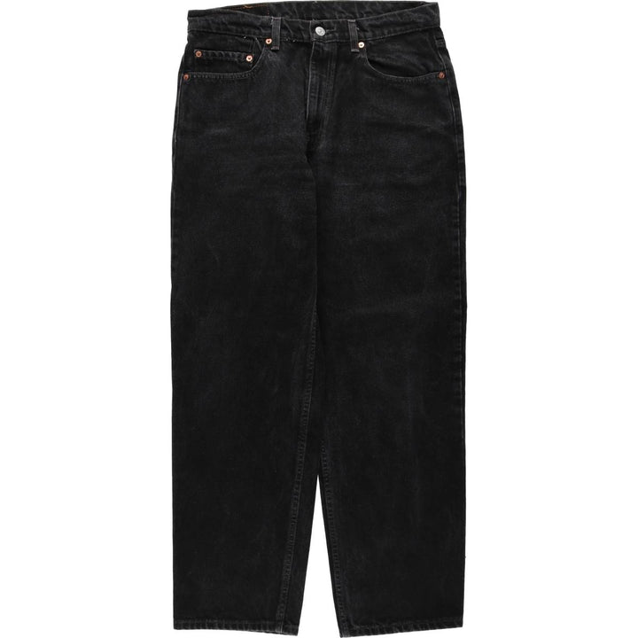 1990'S Levi's 550-0260 Relaxed Fit Black Denim Tapered Jeans, Men's Size W33 (approx.), Vintage cotton black type Vintage Second Hand