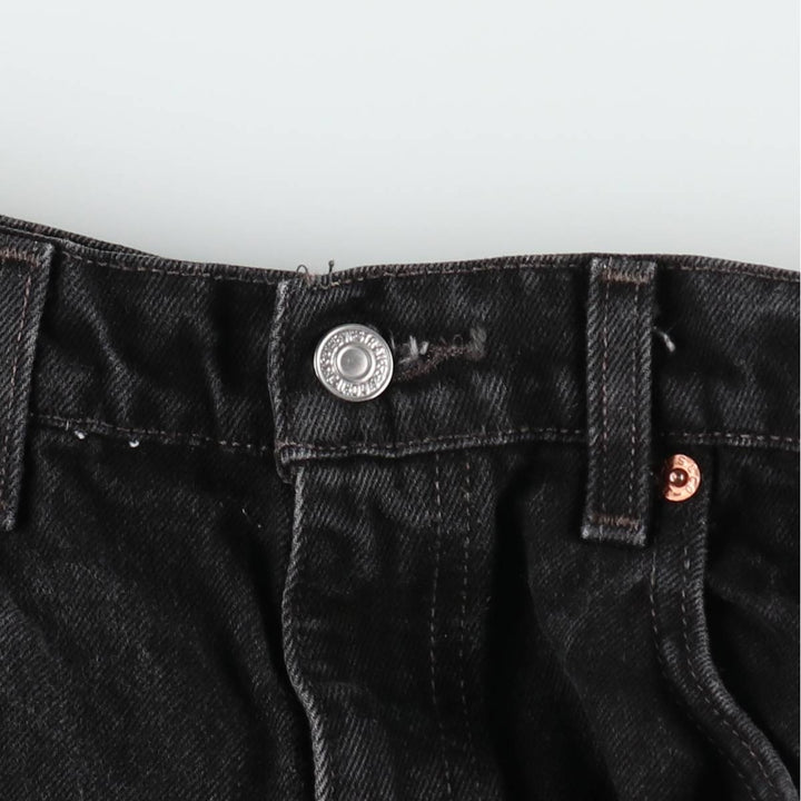 1990'S Levi's 550-0260 Relaxed Fit Black Denim Tapered Jeans, Men's Size W33 (approx.), Vintage cotton black type Vintage Second Hand