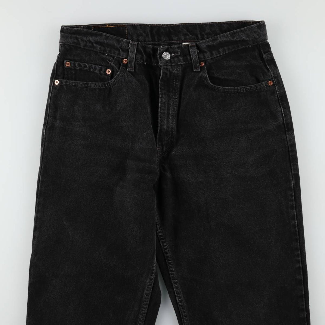 1990'S Levi's 550-0260 Relaxed Fit Black Denim Tapered Jeans, Men's Size W33 (approx.), Vintage cotton black type Vintage Second Hand
