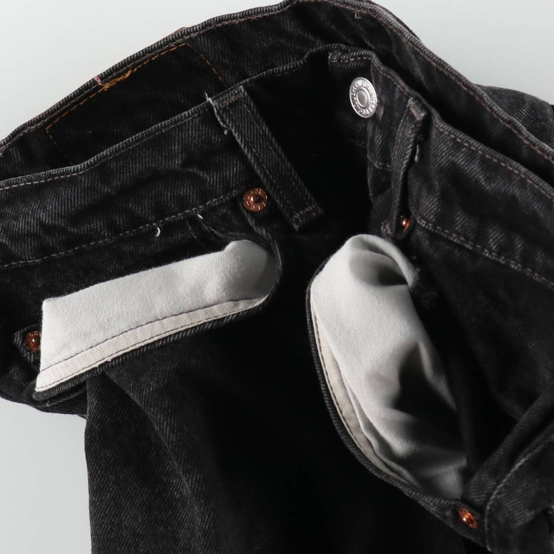 1990'S Levi's 550-0260 Relaxed Fit Black Denim Tapered Jeans, Men's Size W33 (approx.), Vintage cotton black type Vintage Second Hand