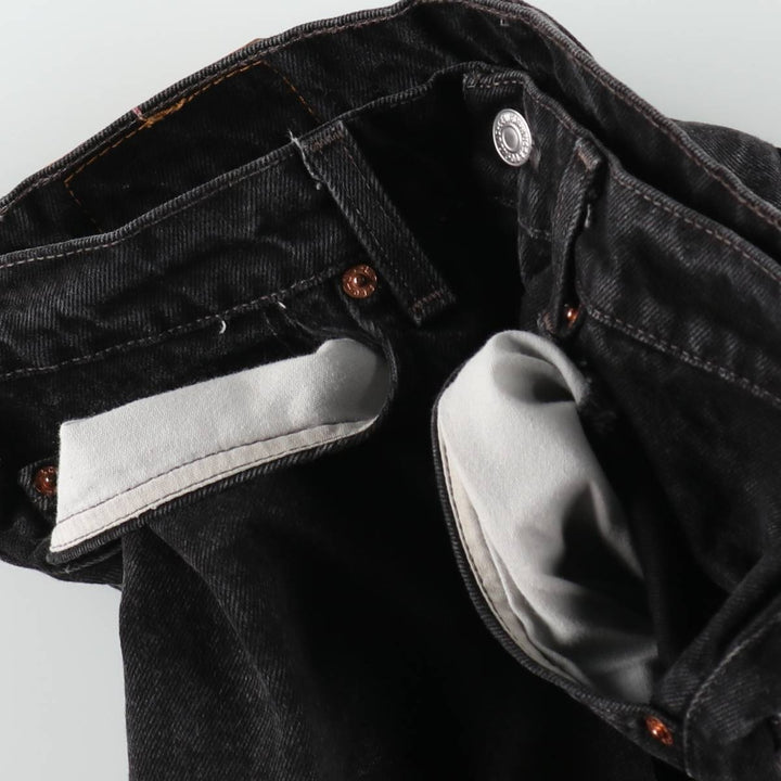 1990'S Levi's 550-0260 Relaxed Fit Black Denim Tapered Jeans, Men's Size W33 (approx.), Vintage cotton black type Vintage Second Hand