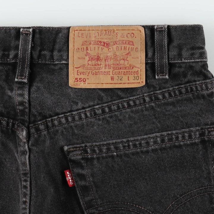 2000'S Levi's 550 Relaxed Fit Tapered Denim Pants, Black, Men's, Size W30 unclear black type Vintage Second Hand