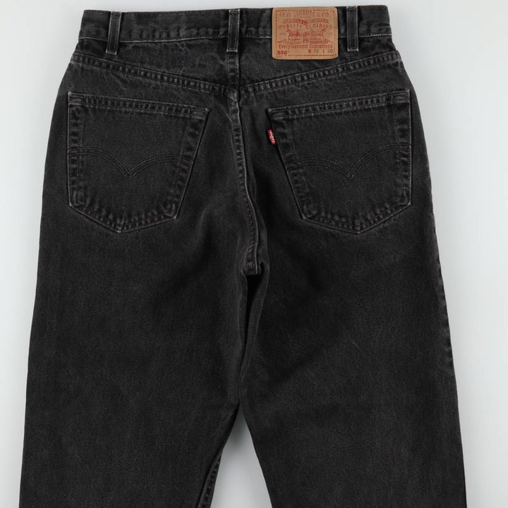 2000'S Levi's 550 Relaxed Fit Tapered Denim Pants, Black, Men's, Size W30 unclear black type Vintage Second Hand