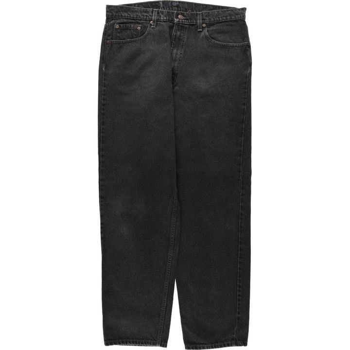 90'S Levi's 550-0260 Relaxed Fit Black Denim Tapered Jeans, Made in USA, Men's W37 (approx.), Vintage cotton black type Vintage Second Hand
