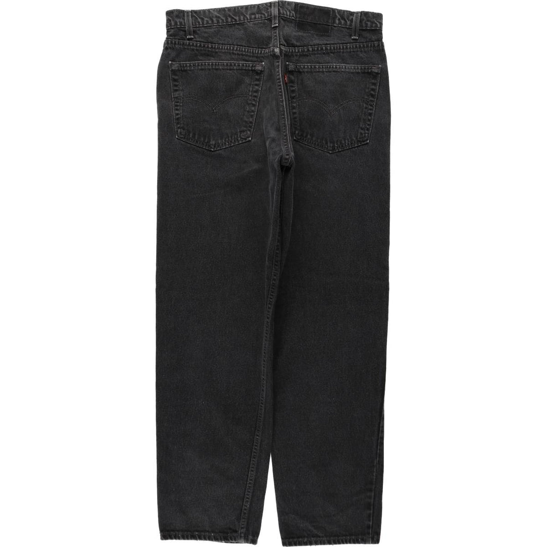 90'S Levi's 550-0260 Relaxed Fit Black Denim Tapered Jeans, Made in USA, Men's W37 (approx.), Vintage cotton black type Vintage Second Hand