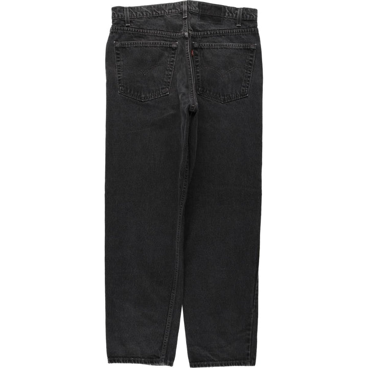 90'S Levi's 550-0260 Relaxed Fit Black Denim Tapered Jeans, Made in USA, Men's W37 (approx.), Vintage cotton black type Vintage Second Hand