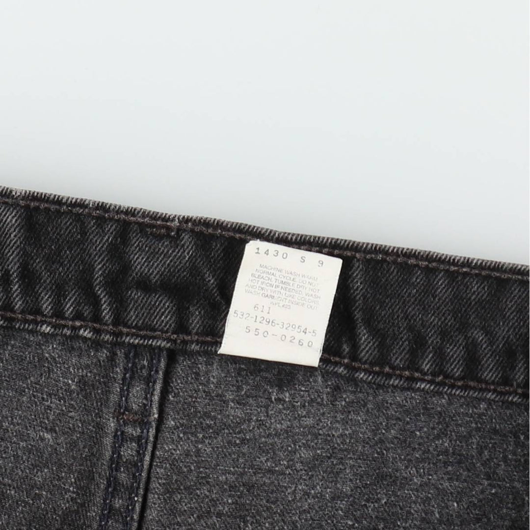 90'S Levi's 550-0260 Relaxed Fit Black Denim Tapered Jeans, Made in USA, Men's W37 (approx.), Vintage cotton black type Vintage Second Hand