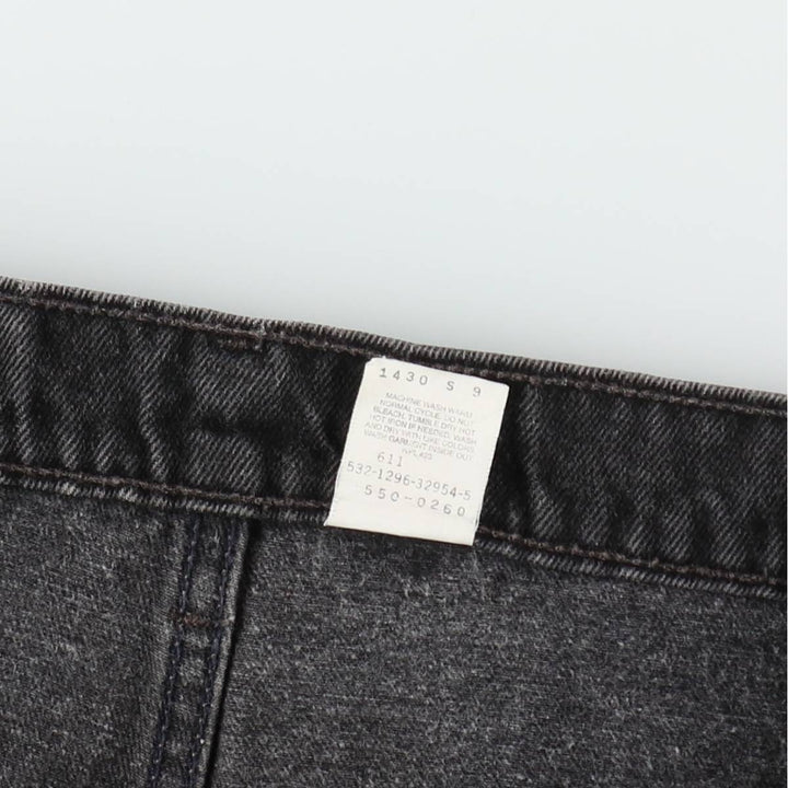90'S Levi's 550-0260 Relaxed Fit Black Denim Tapered Jeans, Made in USA, Men's W37 (approx.), Vintage cotton black type Vintage Second Hand