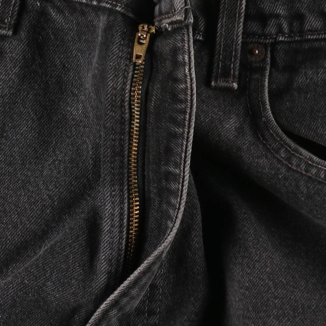 90'S Levi's 550-0260 Relaxed Fit Black Denim Tapered Jeans, Made in USA, Men's W37 (approx.), Vintage cotton black type Vintage Second Hand