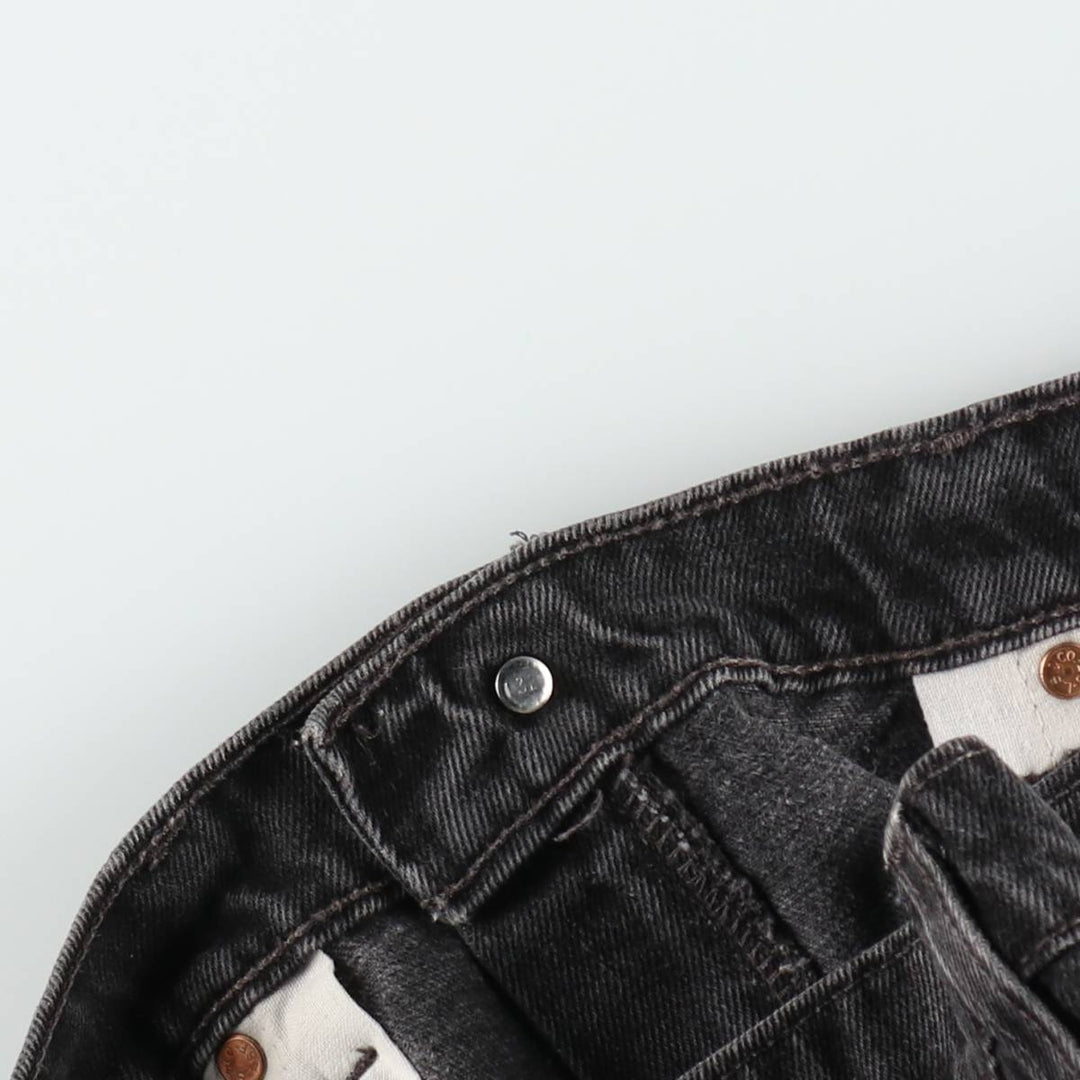 90'S Levi's 550-0260 Relaxed Fit Black Denim Tapered Jeans, Made in USA, Men's W37 (approx.), Vintage cotton black type Vintage Second Hand