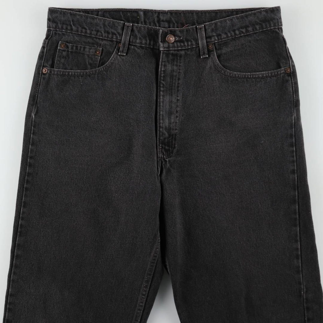 90'S Levi's 550-0260 Relaxed Fit Black Denim Tapered Jeans, Made in USA, Men's W37 (approx.), Vintage cotton black type Vintage Second Hand