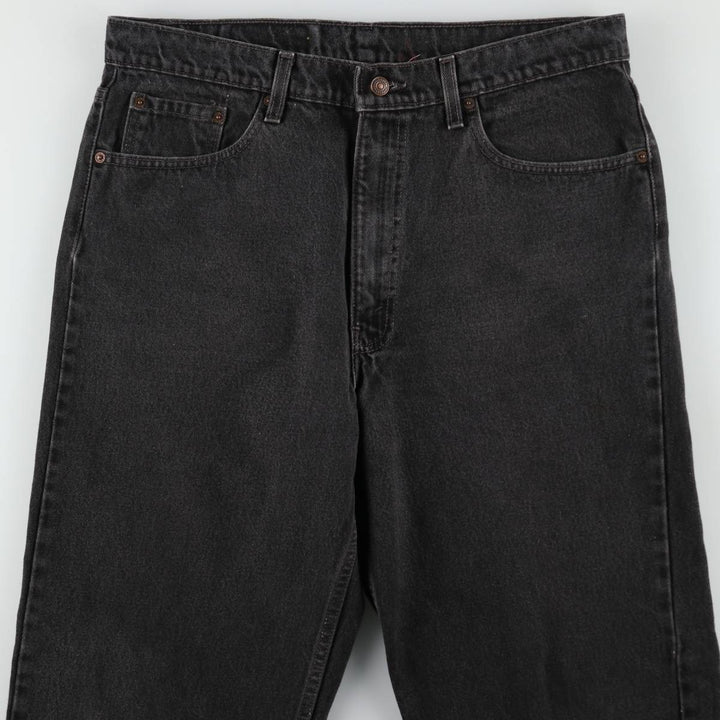90'S Levi's 550-0260 Relaxed Fit Black Denim Tapered Jeans, Made in USA, Men's W37 (approx.), Vintage cotton black type Vintage Second Hand