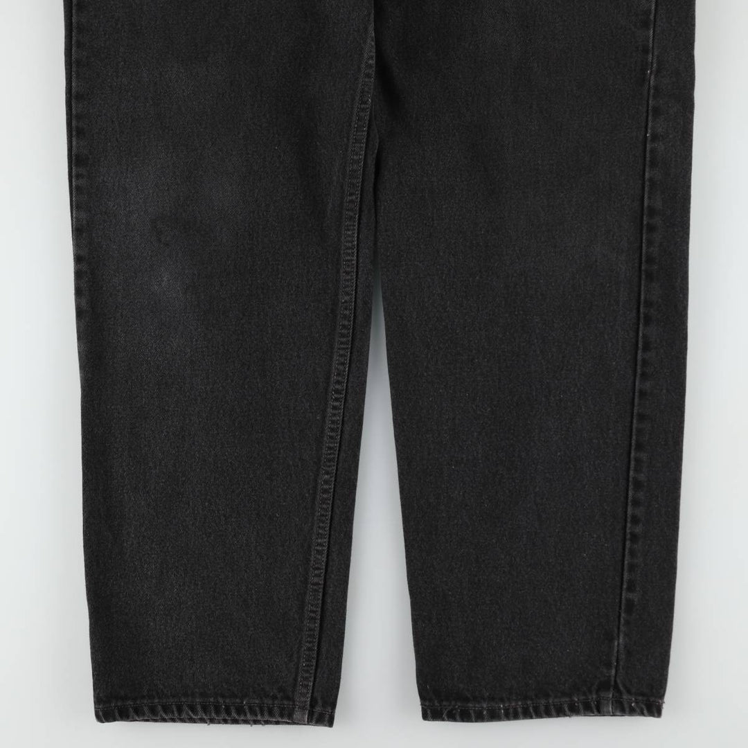 90'S Levi's 550-0260 Relaxed Fit Black Denim Tapered Jeans, Made in USA, Men's W37 (approx.), Vintage cotton black type Vintage Second Hand