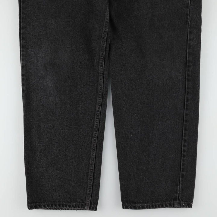 90'S Levi's 550-0260 Relaxed Fit Black Denim Tapered Jeans, Made in USA, Men's W37 (approx.), Vintage cotton black type Vintage Second Hand