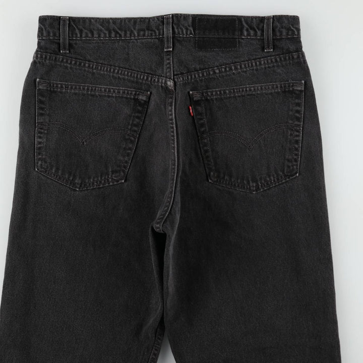 90'S Levi's 550-0260 Relaxed Fit Black Denim Tapered Jeans, Made in USA, Men's W37 (approx.), Vintage cotton black type Vintage Second Hand