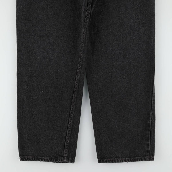 90'S Levi's 550-0260 Relaxed Fit Black Denim Tapered Jeans, Made in USA, Men's W37 (approx.), Vintage cotton black type Vintage Second Hand