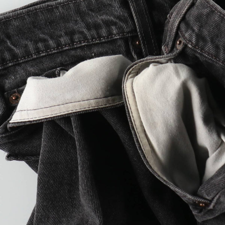 90'S Levi's 550-0260 Relaxed Fit Black Denim Tapered Jeans, Made in USA, Men's W37 (approx.), Vintage cotton black type Vintage Second Hand