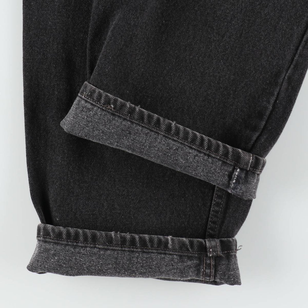 90'S Levi's 550-0260 Relaxed Fit Black Denim Tapered Jeans, Made in USA, Men's W37 (approx.), Vintage cotton black type Vintage Second Hand
