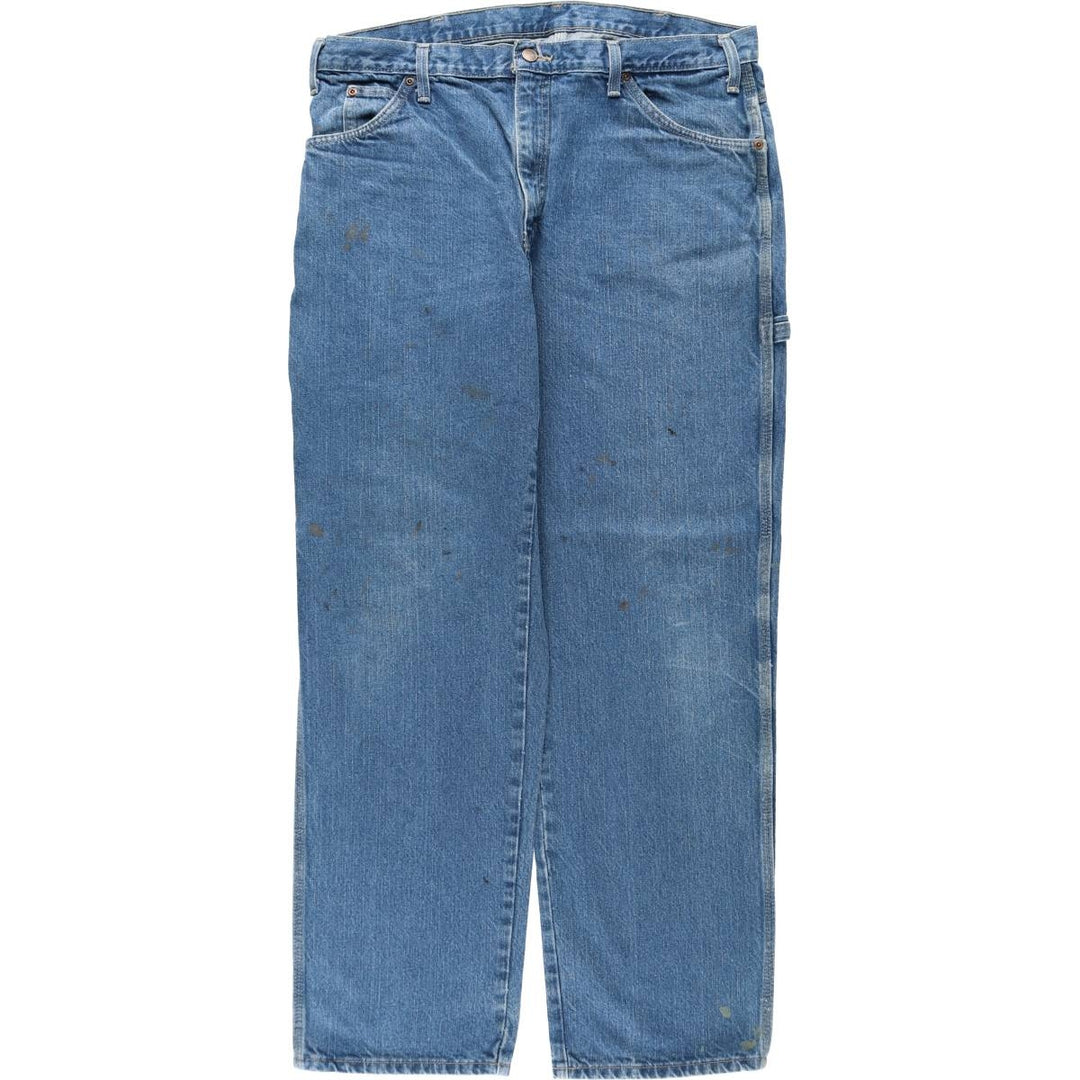 Dickies denim painter pants for men, equivalent to W37 cotton blue type Vintage Second Hand