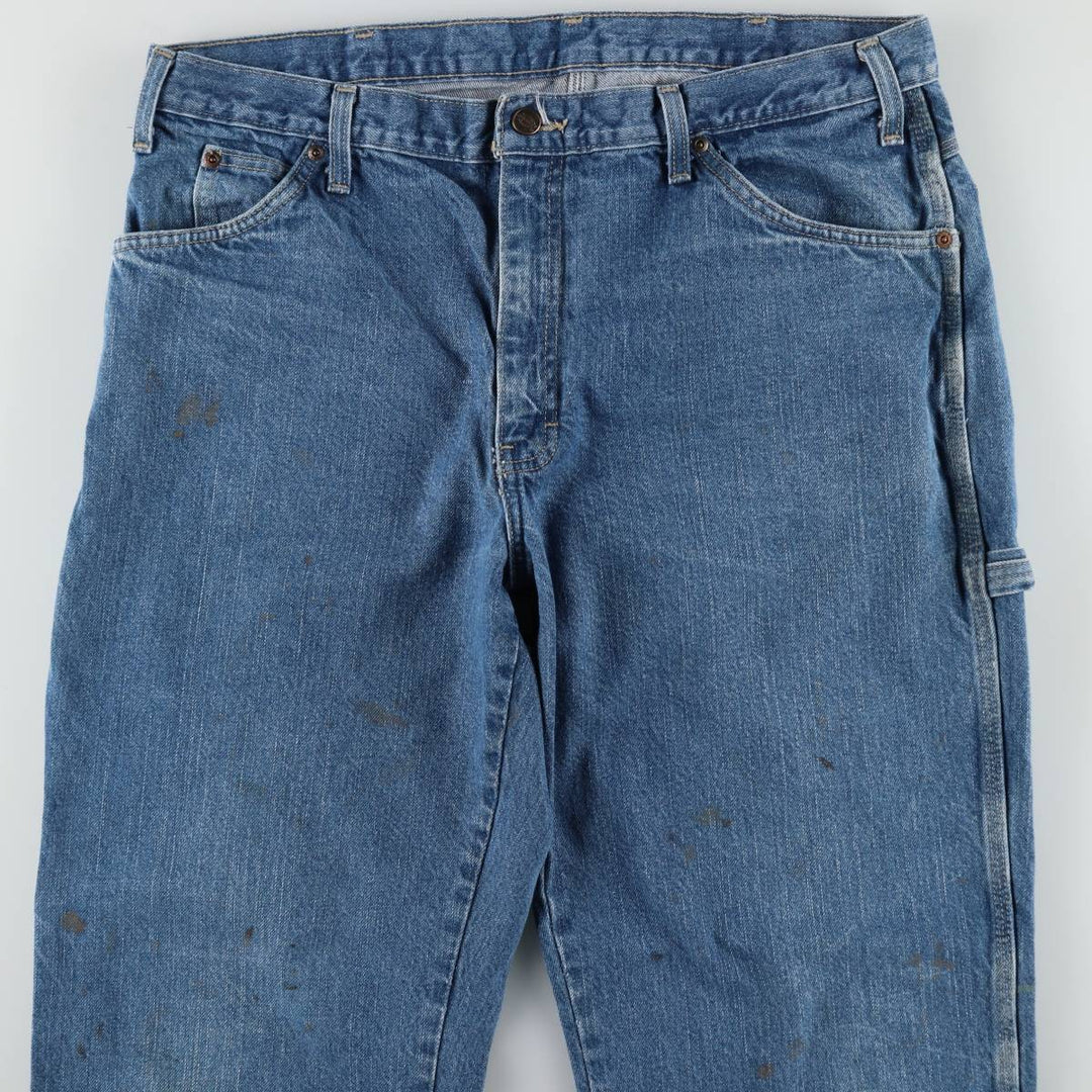 Dickies denim painter pants for men, equivalent to W37 cotton blue type Vintage Second Hand