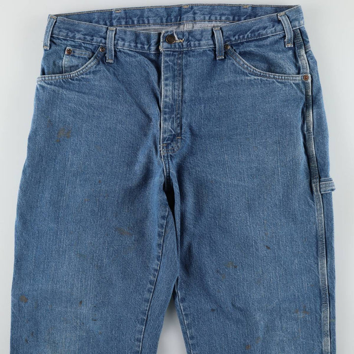 Dickies denim painter pants for men, equivalent to W37 cotton blue type Vintage Second Hand