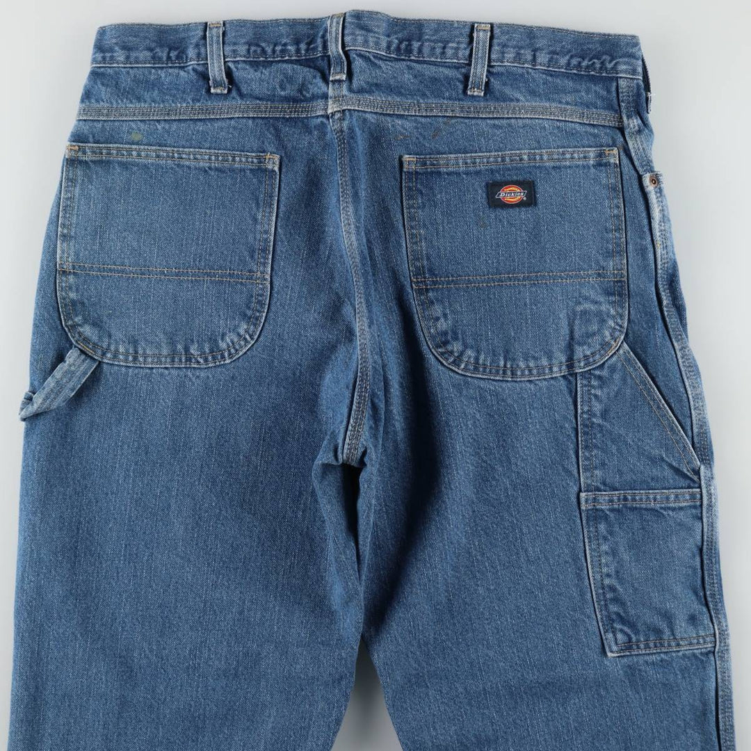 Dickies denim painter pants for men, equivalent to W37 cotton blue type Vintage Second Hand