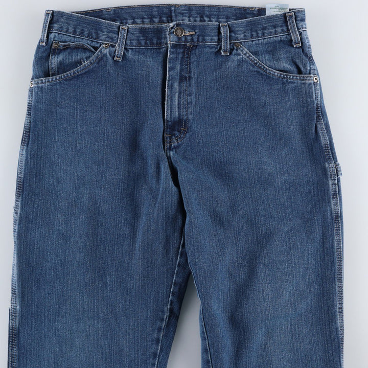 Dickies denim painter pants for men, equivalent to W35 cotton blue type Vintage Second Hand
