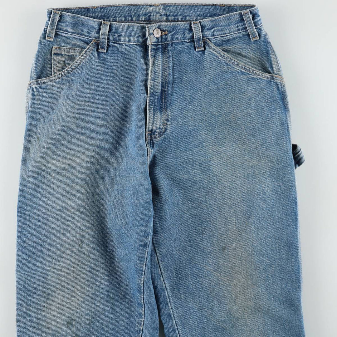 Dickies denim painter pants for men, equivalent to W32 cotton Blue type light blue Vintage Second Hand
