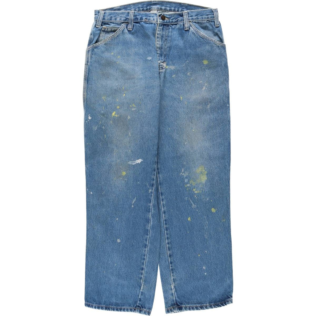 Dickies Relaxed Fit Paint Denim Painter Pants, Men's W32 (approx.) cotton Blue type light blue Vintage Second Hand