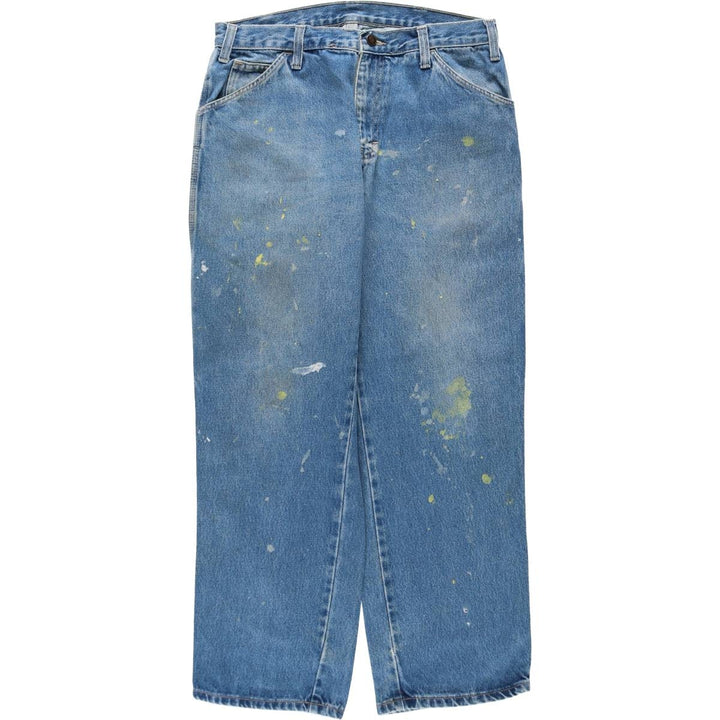 Dickies Relaxed Fit Paint Denim Painter Pants, Men's W32 (approx.) cotton Blue type light blue Vintage Second Hand