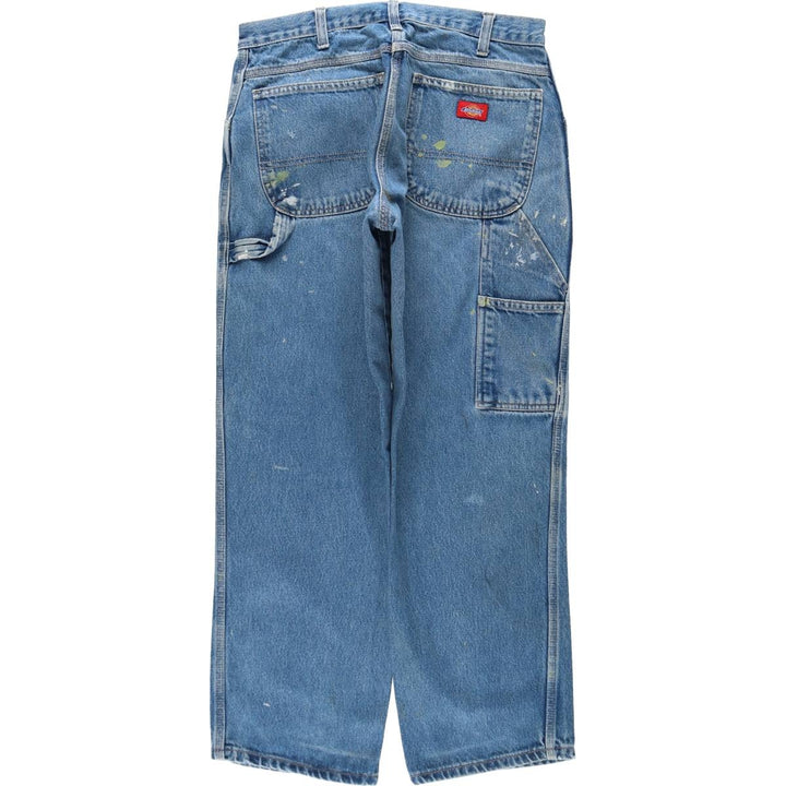 Dickies Relaxed Fit Paint Denim Painter Pants, Men's W32 (approx.) cotton Blue type light blue Vintage Second Hand