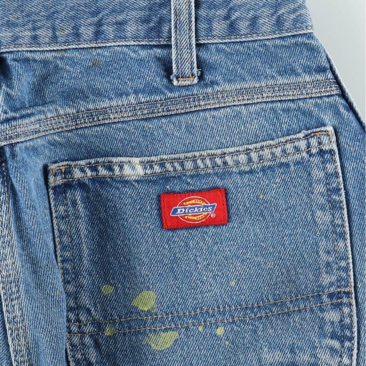 Dickies Relaxed Fit Paint Denim Painter Pants, Men's W32 (approx.) cotton Blue type light blue Vintage Second Hand