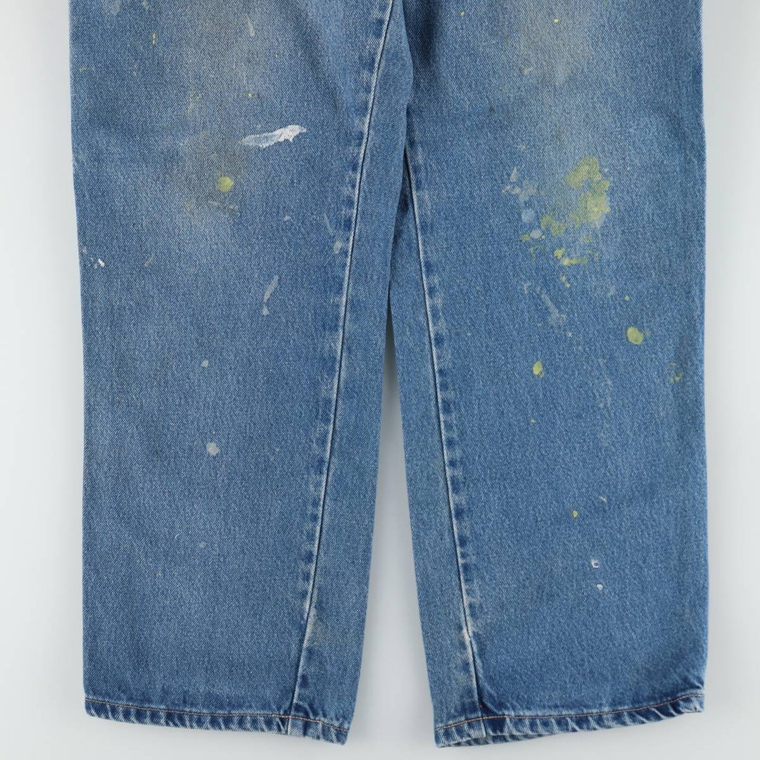 Dickies Relaxed Fit Paint Denim Painter Pants, Men's W32 (approx.) cotton Blue type light blue Vintage Second Hand