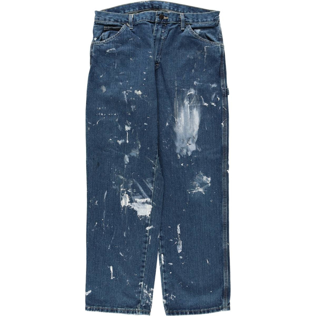 Dickies Paint Denim Painter Pants, Men's W34 (approx.) cotton blue type Vintage Second Hand