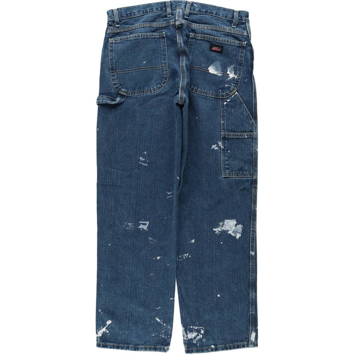 Dickies Paint Denim Painter Pants, Men's W34 (approx.) cotton blue type Vintage Second Hand