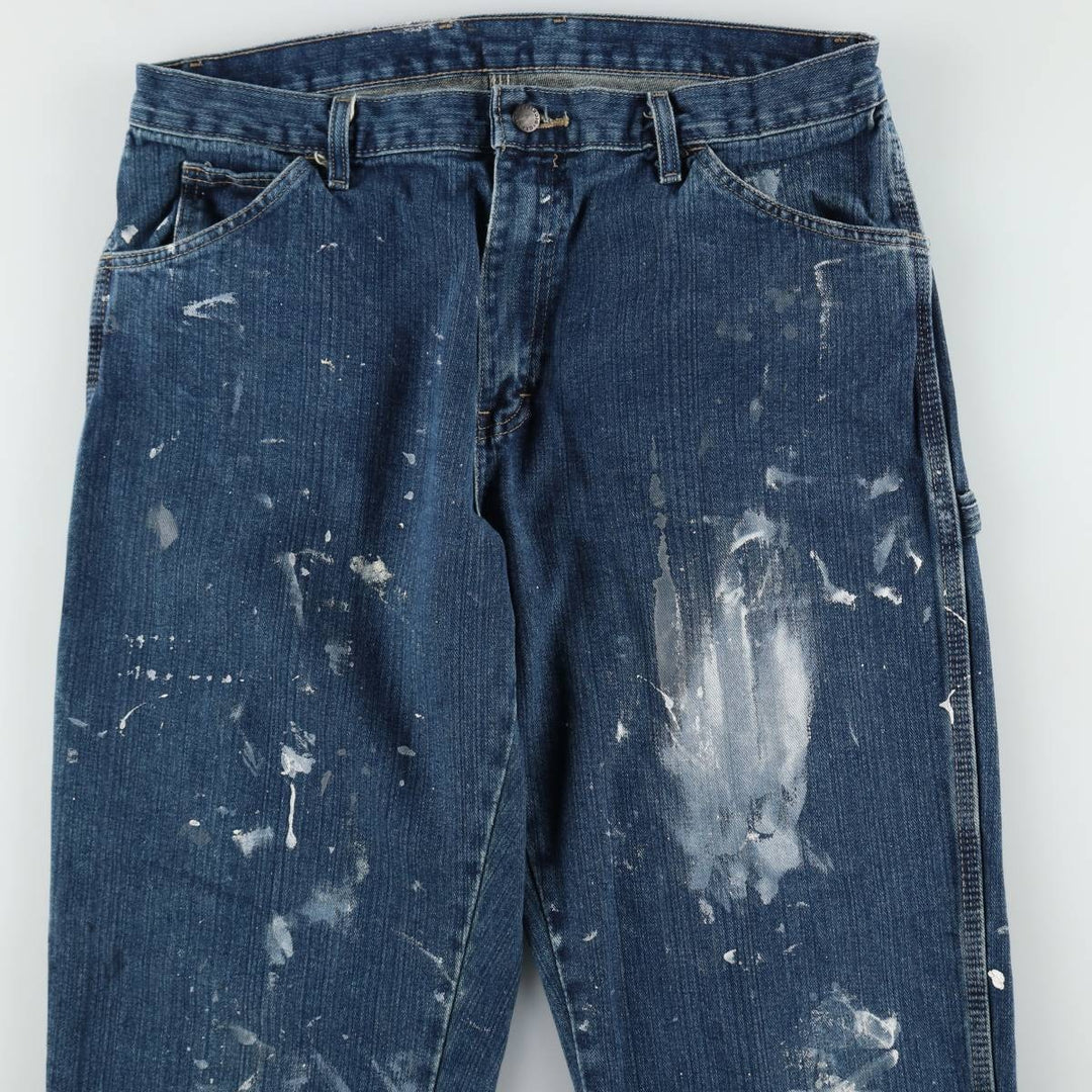 Dickies Paint Denim Painter Pants, Men's W34 (approx.) cotton blue type Vintage Second Hand