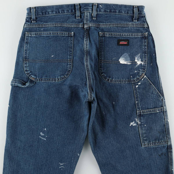 Dickies Paint Denim Painter Pants, Men's W34 (approx.) cotton blue type Vintage Second Hand