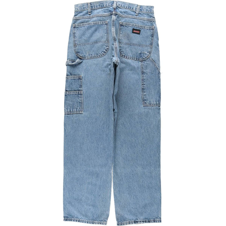 Dickies Relaxed Fit Double Knee Denim Painter Pants, Men's W34 (approx.) cotton Blue type light blue Vintage Second Hand
