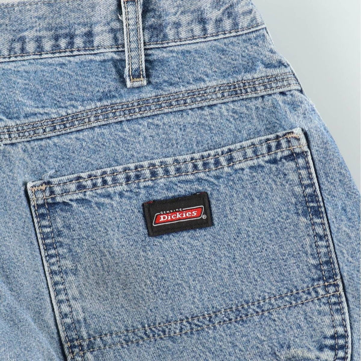 Dickies Relaxed Fit Double Knee Denim Painter Pants, Men's W34 (approx.) cotton Blue type light blue Vintage Second Hand