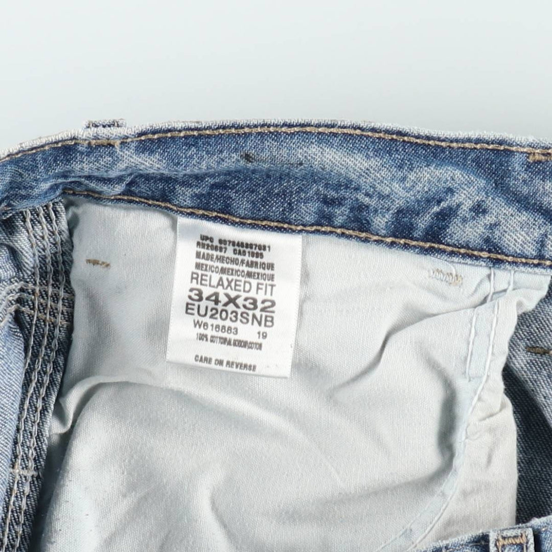 Dickies Relaxed Fit Double Knee Denim Painter Pants, Men's W34 (approx.) cotton Blue type light blue Vintage Second Hand