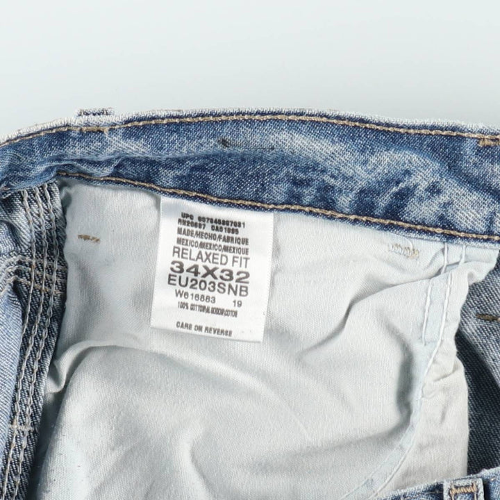 Dickies Relaxed Fit Double Knee Denim Painter Pants, Men's W34 (approx.) cotton Blue type light blue Vintage Second Hand