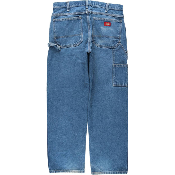 Dickies denim painter pants for men, equivalent to W35 cotton blue type Vintage Second Hand