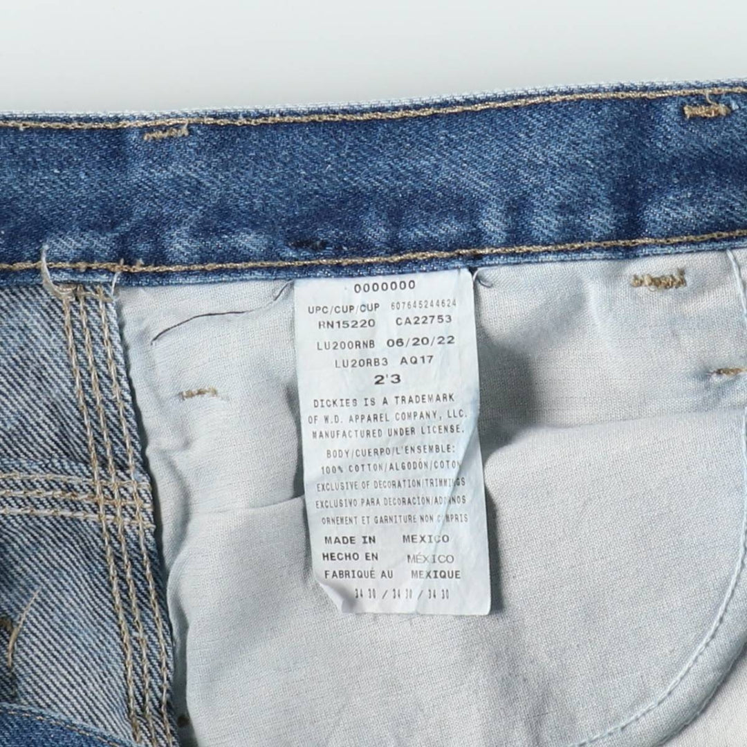 Dickies denim painter pants for men, equivalent to W35 cotton blue type Vintage Second Hand