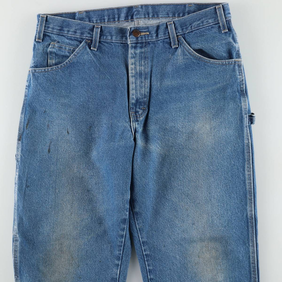 Dickies denim painter pants for men, equivalent to W35 cotton blue type Vintage Second Hand