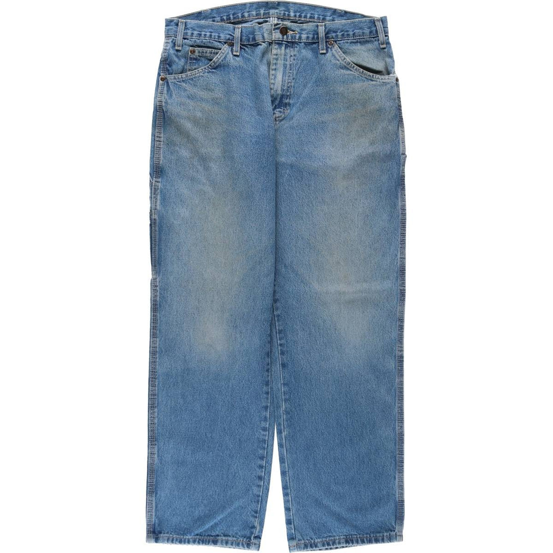Dickies denim painter pants for men, equivalent to W35 cotton blue type Vintage Second Hand
