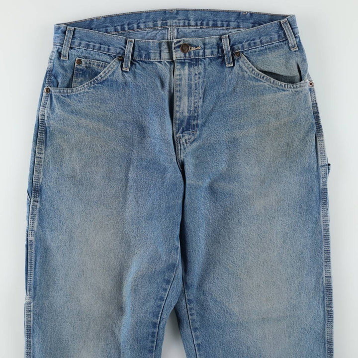 Dickies denim painter pants for men, equivalent to W35 cotton blue type Vintage Second Hand