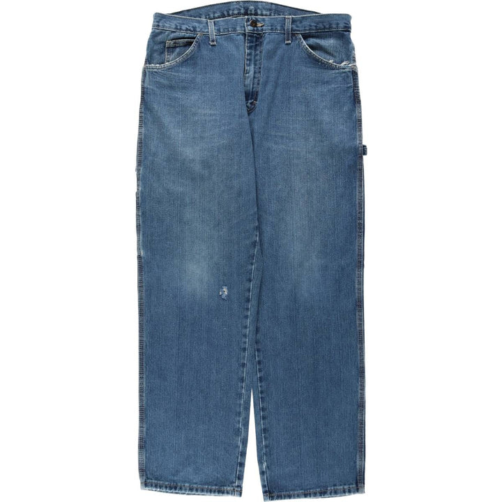 Dickies denim painter pants for men, equivalent to W35 cotton blue type Vintage Second Hand