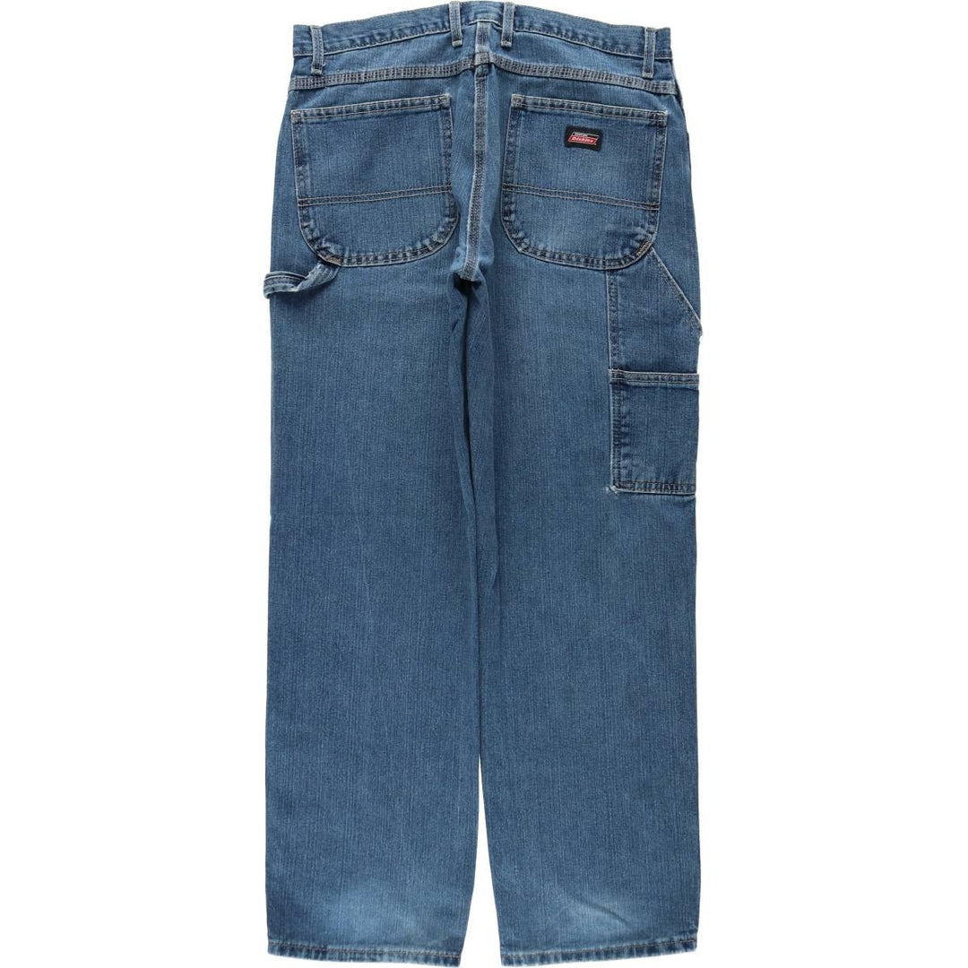 Dickies denim painter pants for men, equivalent to W35 cotton blue type Vintage Second Hand